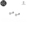 EVISPOL ASTM F136 G23 Titanium Tiny CZ Labret Lip Stud Earring for Women 16G Heart Cartilage Helix Tragus Conch Piercing Jewelry