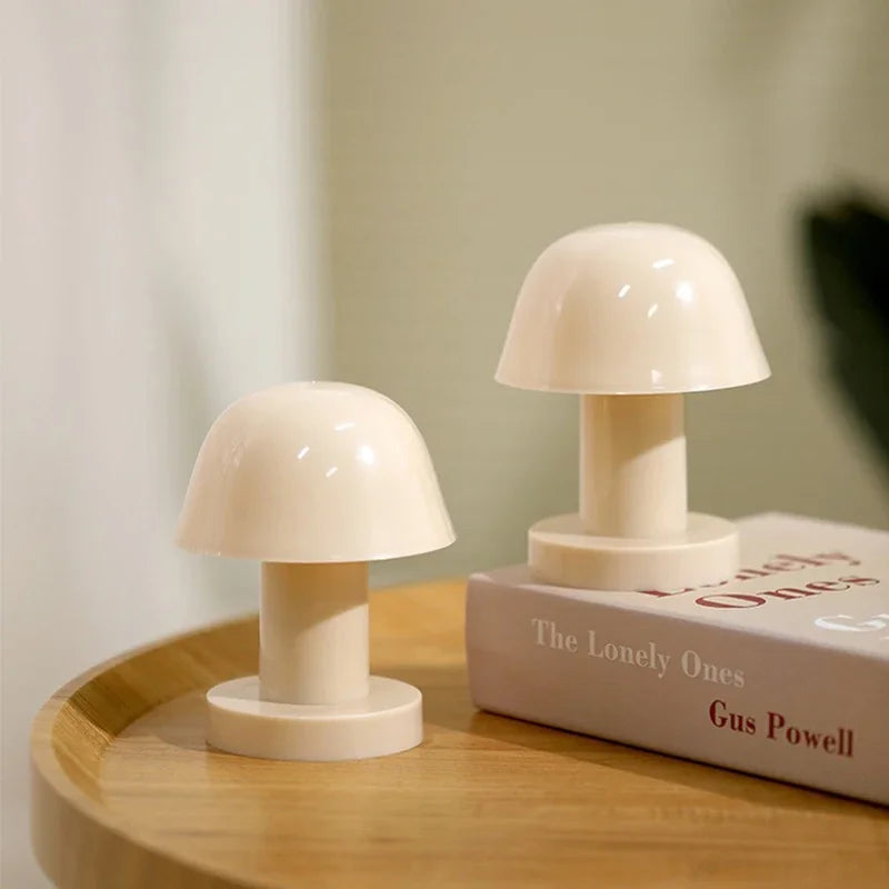 Mini Creative Mushroom LED Night Light | Battery Powered Portable Desktop Sunset Lamp for Home Decor