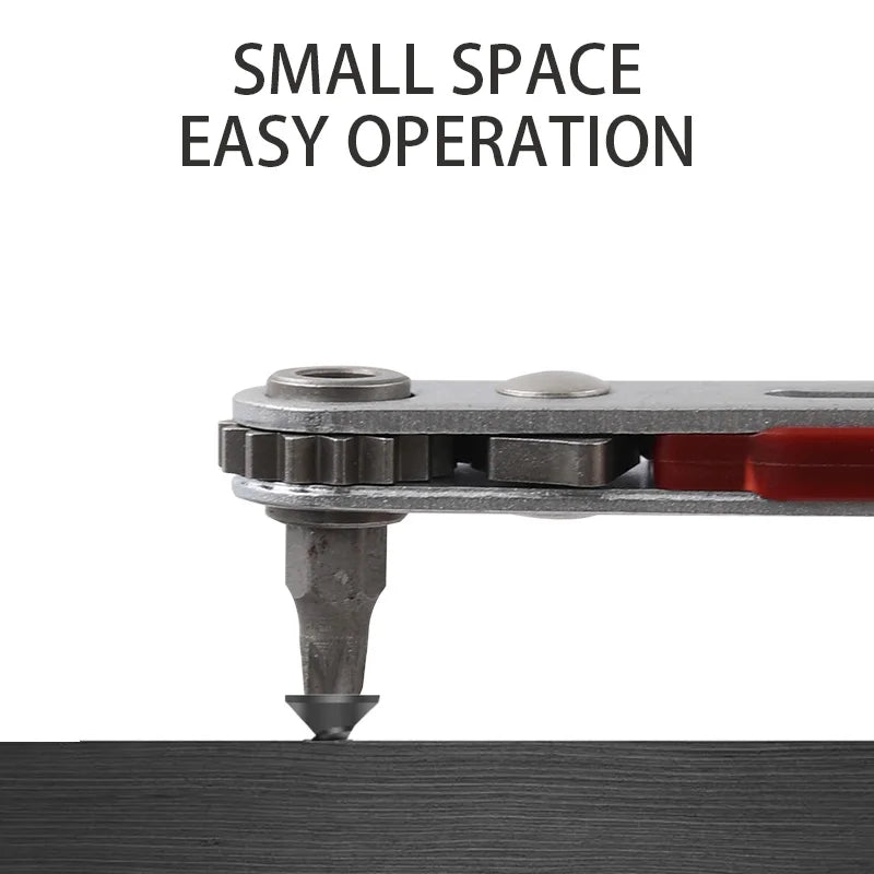 Mini Ratchet Wrench Set with Hex and Torx Bits | 1/4 Square Drive Socket Tool