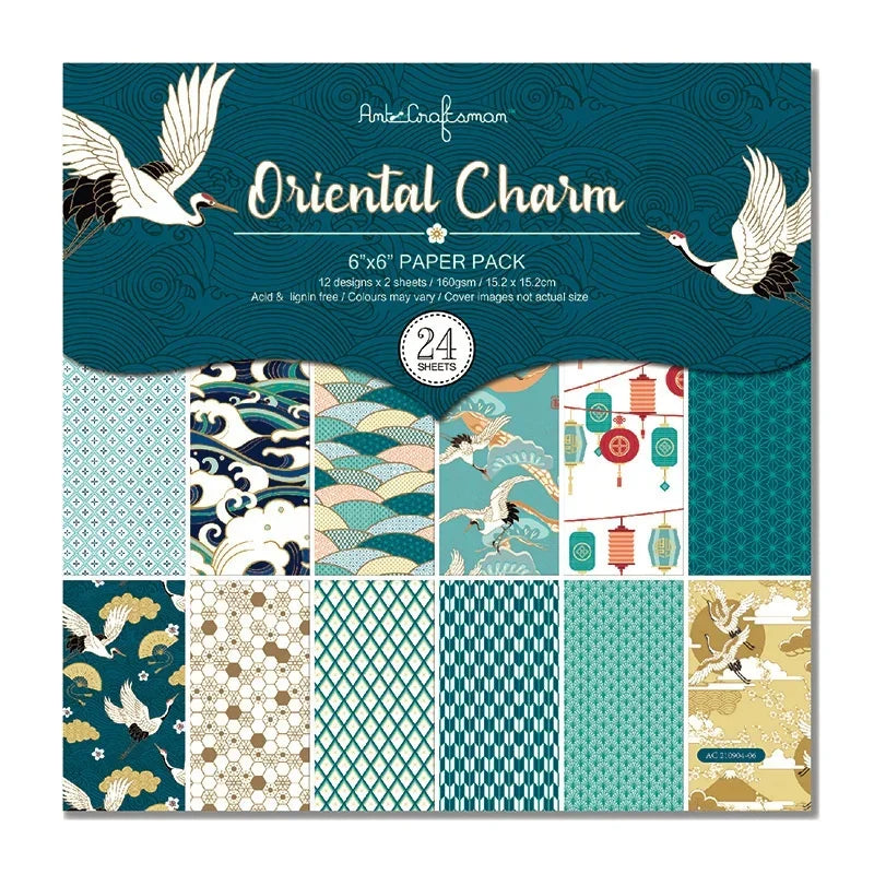Crane Origami Paper Pads | 12 Sheets Craft Cutting Dies for Scrapbooking