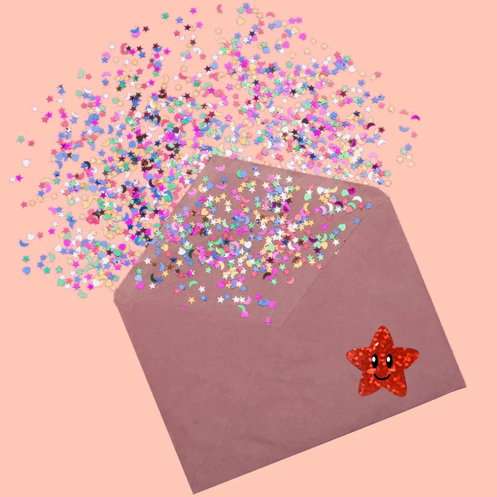 100pcs Round Star Thank You Stickers | Cute Packaging Labels for Cards and Gifts
