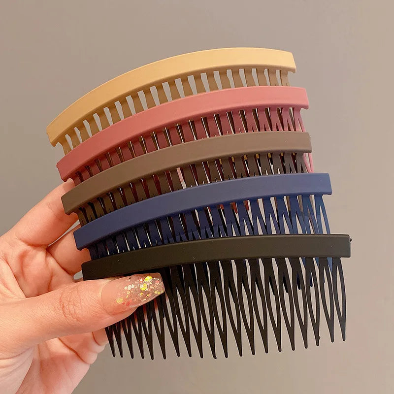 1Pcs Colorful Plastic Side Hair Twist Combs French Twist Comb Women Fine Hair Clips Hairs Styling Accessories 7 Colors