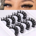 Budget Value 4 Pairs Multipack 3D Russian Fluffy Faux Mink Lashes Reusable Strip Lash Starter Kit