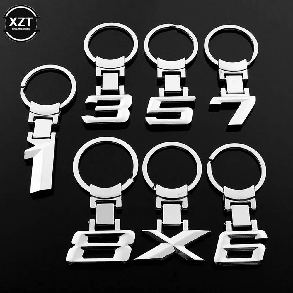 Zinc Alloy Number Emblem Keychain | Car Key Ring for BMW Models
