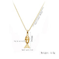 Trendy Gold-Plated Retro Personality Agile Small Fish Necklace for Women Anti-Allergic Fashionable Jewelry Accessory