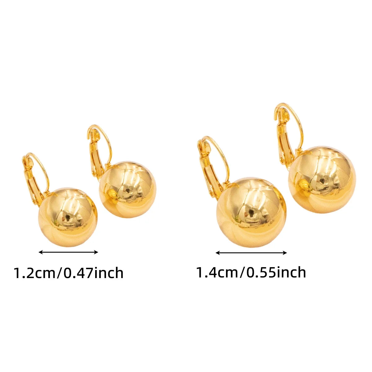 Round Ball Drop Earrings Hollow Stainless Steel Hoop Earrings Smooth Metal Ears Piercing Jewelry Party Girls Female Gift