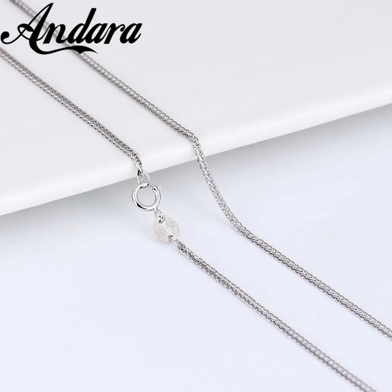 Andara 925 Sterling Silver 3mm Women's Clavicle Necklace Adjustable 16-24 Inch Anniversary Jewelry Gift