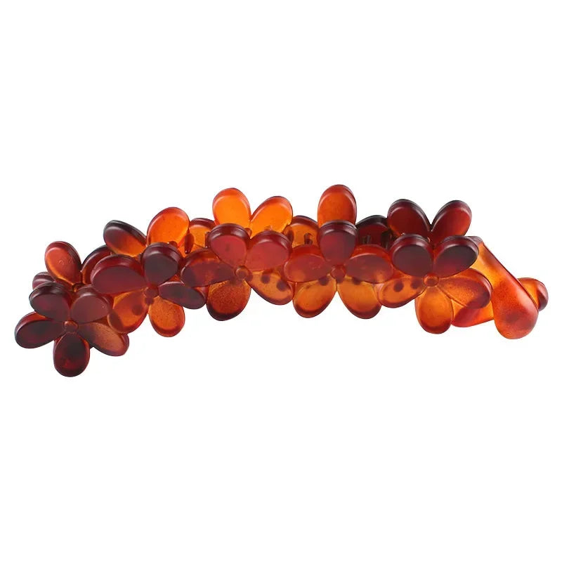 Flower Banana Hairpins Elegant Hair Clips Banana Clips Women Hairgrips Ponytail Barrettes Hair Pins styling Accessories Jewelry