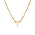 Vnox Chic Tiny A-Z Letters Necklaces for Women Girls, Gold Color Stainless Steel Initial Chokers,Small Pendent Necklaces Jewelry