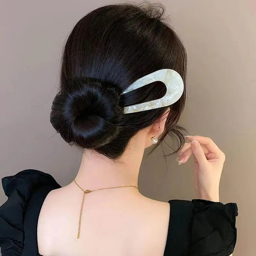 1/2/3/5pcs U-shaped Acrylic Hairpin for Women Elegant Temperament Ponytail Hair Clip Fashion Girl Hairpin
