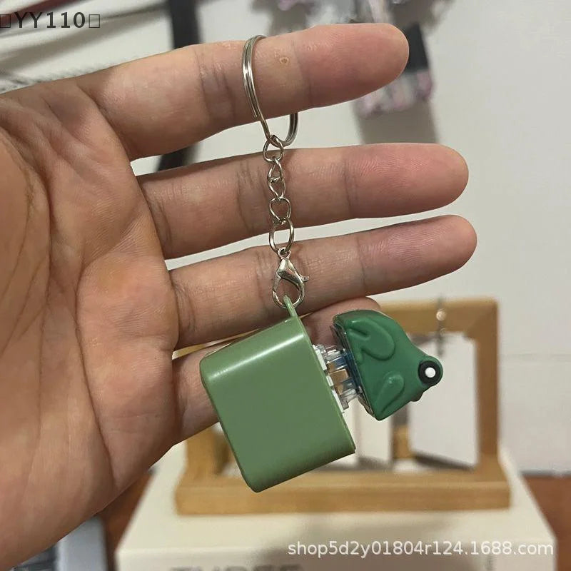 Croaking Frog Duck LED Keychain | Rechargeable Stress Relief Fidget Clicker
