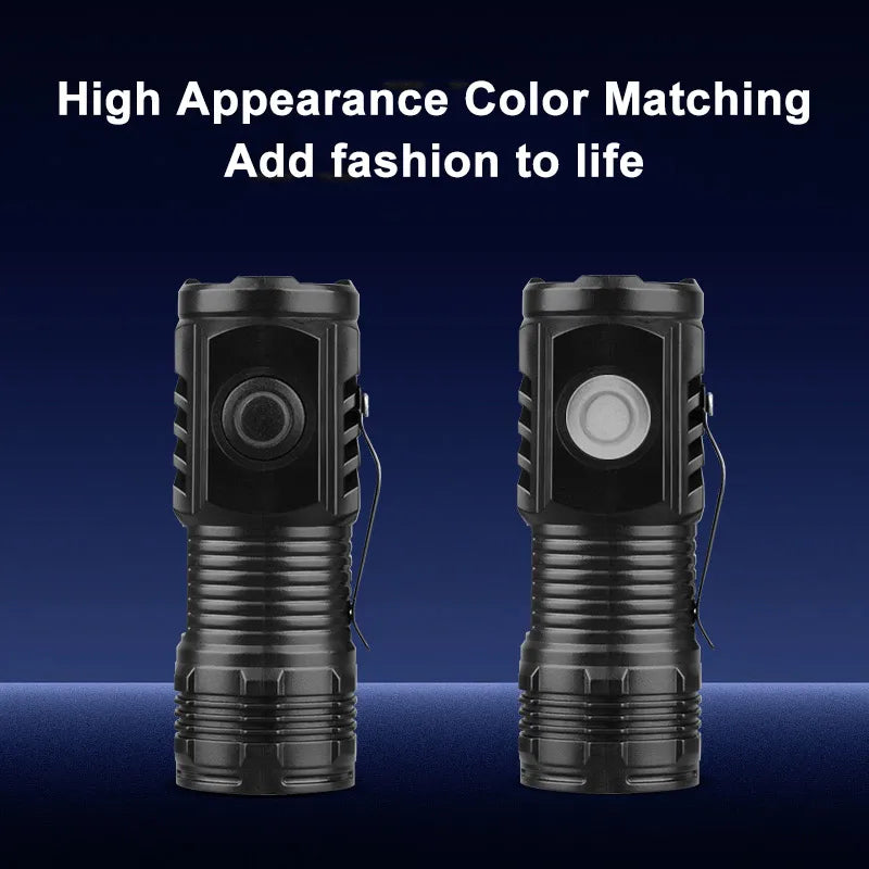 Ultra Bright Mini Torch 3LED Tactical Flashlight | USB Rechargeable Outdoor Light