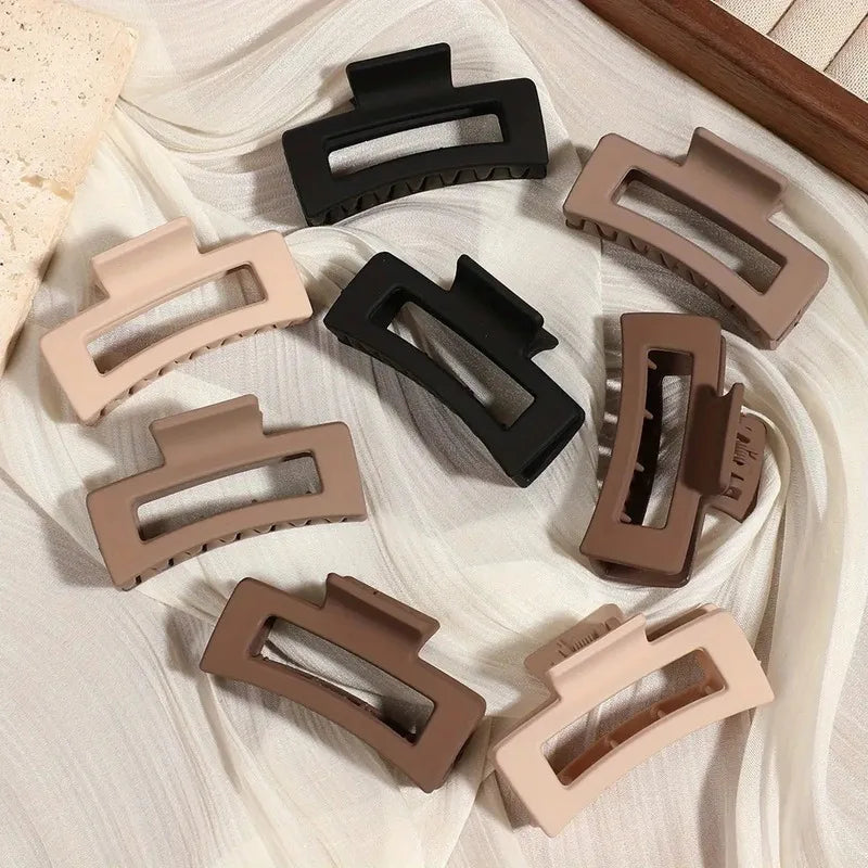 4pcs matte acrylic anti-slip shark clips | women’s hairpins | set of hair accessories suitable for everyday hairstyles.