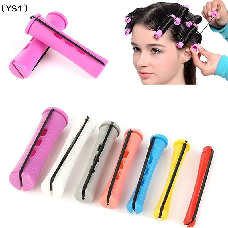 〔YS1〕12pcs Hair Perm Rods Short Cold Wave Rods Hair Curler No Heat Perming Rods Hair Curling Rollers Curlers Curling Hair Tools