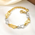 Elliptical Chain Bracelet for Women | Handmade Stainless Steel Jewelry
