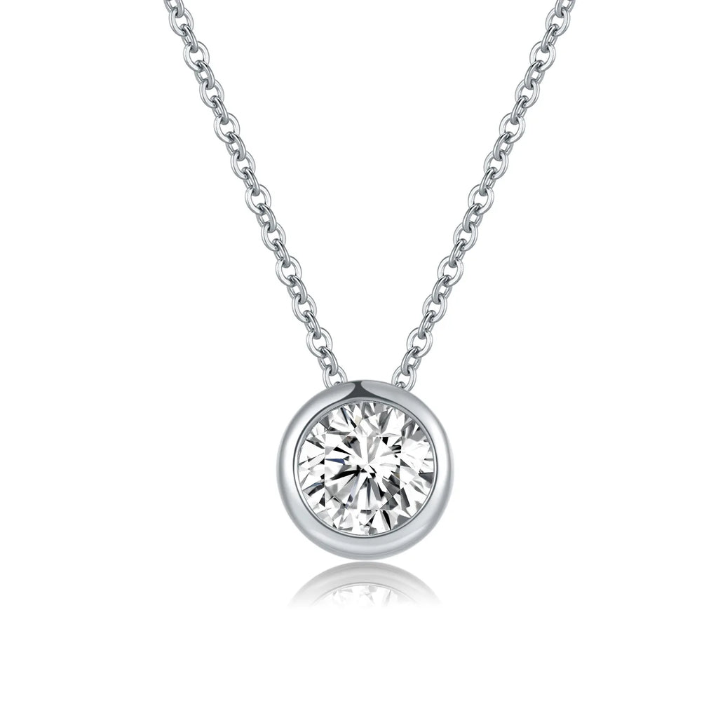 925 Silver Necklace Zircom for Women 18k Gold Plated Jewelry Pendant Birthday Party Gift Jewelry Sterling Silver