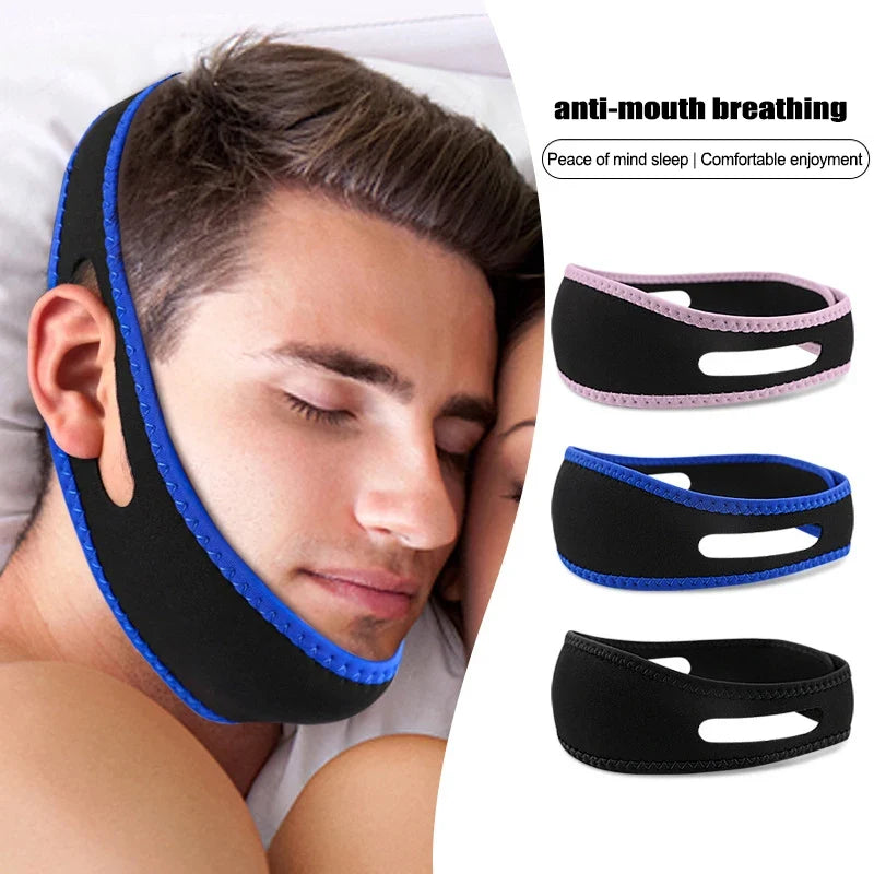 Breathable Anti Snore Chin Strap | Nylon Elastic Mouth Breathing Band for Better Sleep