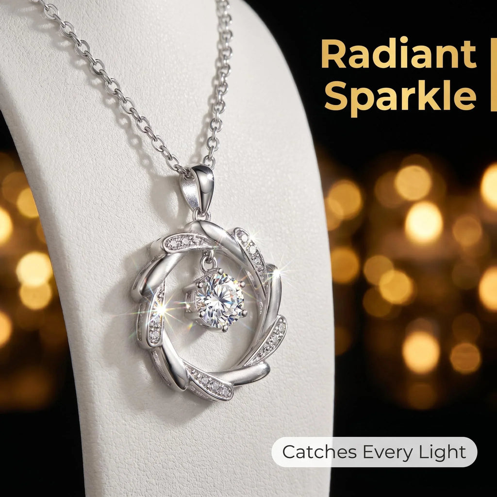 925 Silver Necklace Pendant Shining Zircon for Women Wedding Sterling Silver Jewelry Engagement Charm Party Gift royal