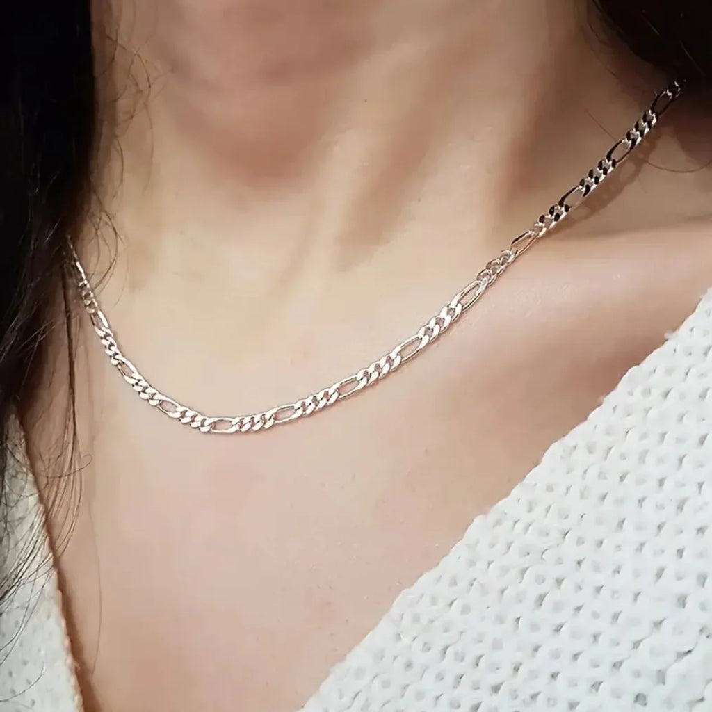 4mm 925 Sterling Silver Necklace Pressed flower Shining