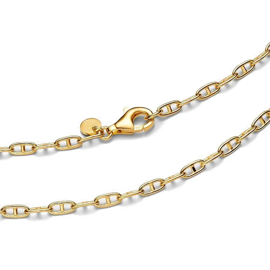 Classic Versatile Pendants Necklace Original 925 Sterling Silver 18K Gold Plated Necklace Lover's Holiday Fine Jewelry Gift