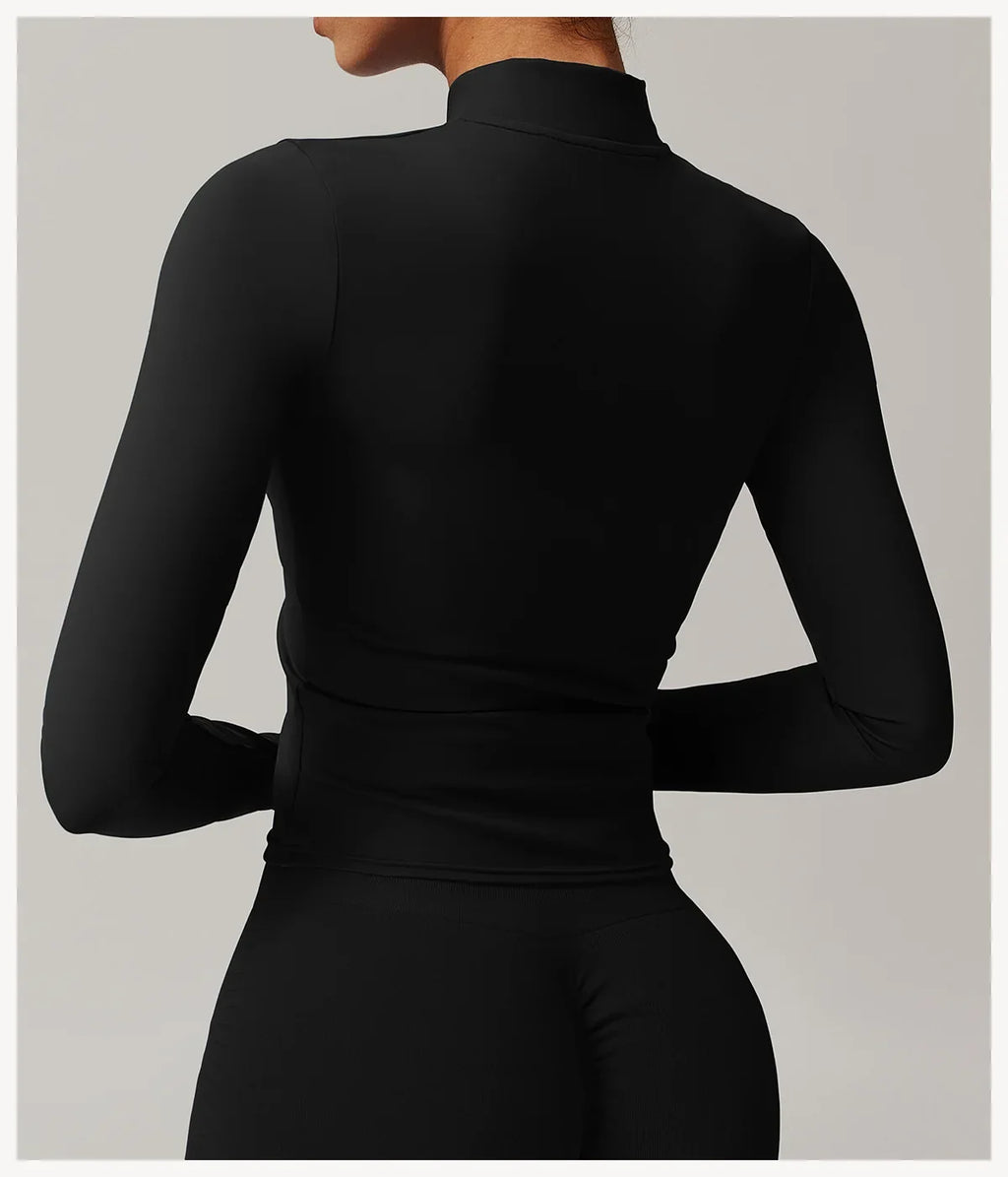 Women Zip Long Sleeve Sports Jacket