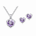 Fashion Silver Color Necklace Earrings Cubic Zirconia Jewelry Sets Elegant Crystal Zircon Jewelry Women Wedding Jewelry Set