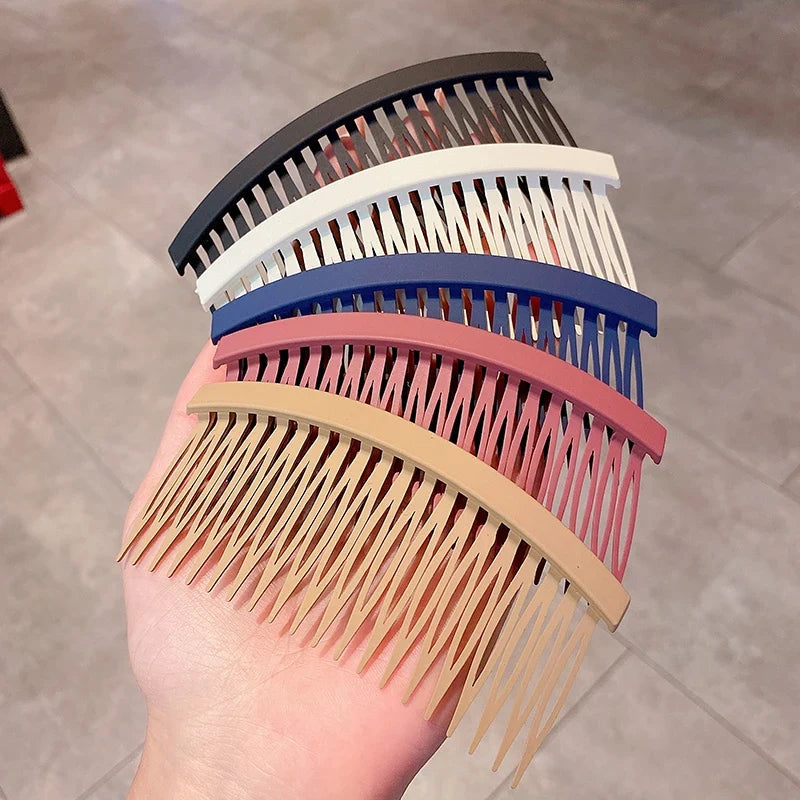 1Pcs Colorful Plastic Side Hair Twist Combs French Twist Comb Women Fine Hair Clips Hairs Styling Accessories 7 Colors
