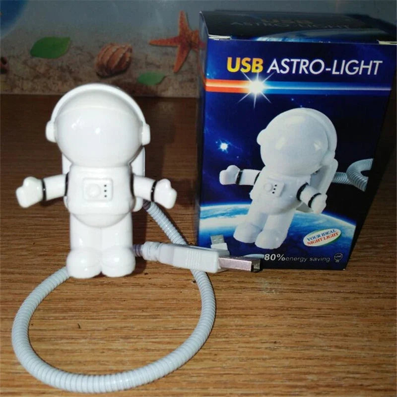 Astronaut LED Desk Lamp | USB Flexible Night Light with Eye Protection