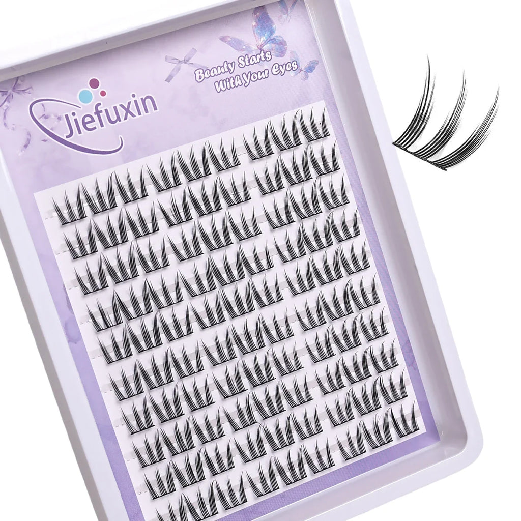 Natural Look DIY Lashes Extension Kit Cute Cat Paw False Eyelashes for Enlarged Eyes Make Up Eyelash Extension