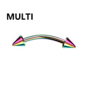 1/5Pcs Eyebrow Lip Piercing Banana Shape Lip Ring Stainless Steel Curved Barbell Stud Helix Navel Cartilage Earring Body Jewelry