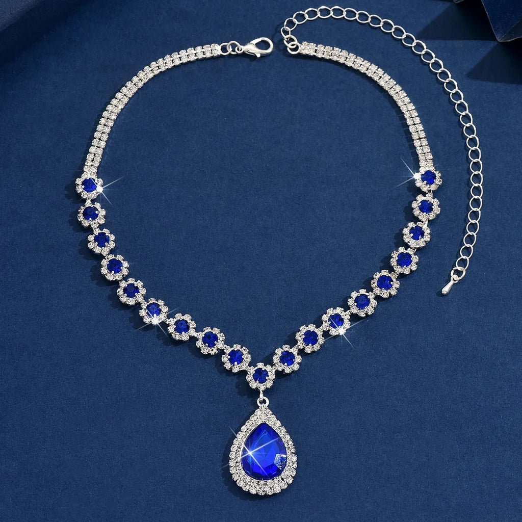 1PC Women's Fashion Waterdrop Flower Design Necklace Jewelry Suitable for Date, Party, Festival Gifts-2172