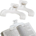 2pcs Transparent Book Page Holder for Reading, Book Opener Holder Convenient for Reading Teaching and Fixing Music Book