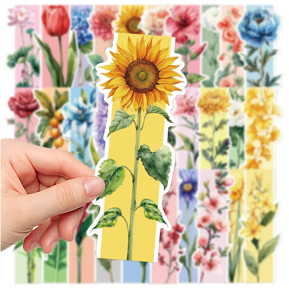 30 Spring Scenery Bookmarks, flowers, ins, High-end Reading novels, book marking cards, diy paper bookcases