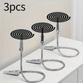 3pcs Stainless Steel Portable Vertical Mosquito Coil Holder Stand | Adjustable Dual Alligator Clips, Anti-Tilt Design