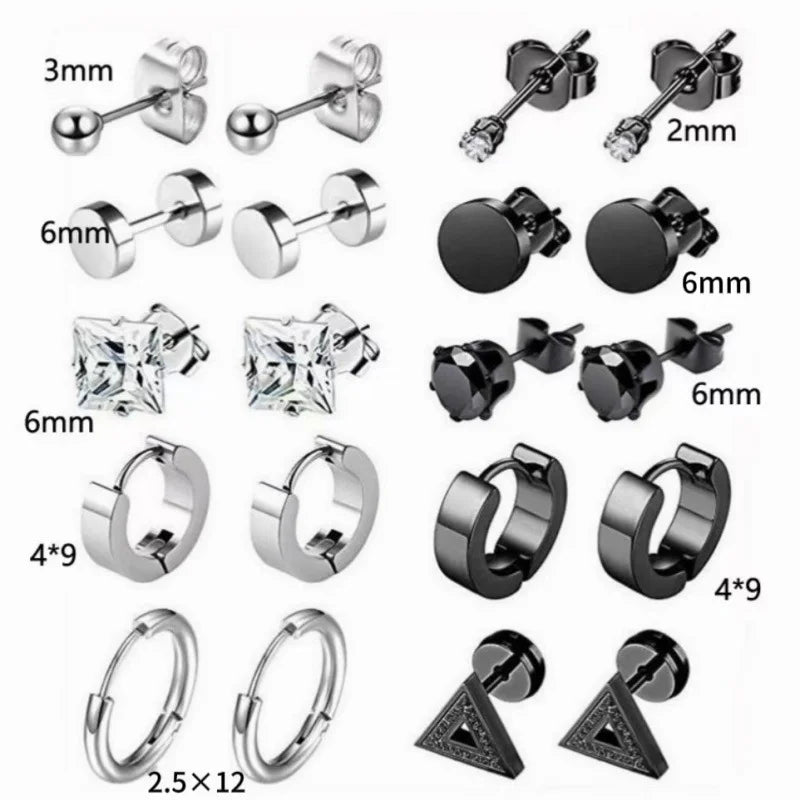 EVISPOL 316L Stainless Steel Small Hoop Earrings For Women Man Hypoallergenic Stud Earrings Fashion Ear Piercing Jewelry Gift