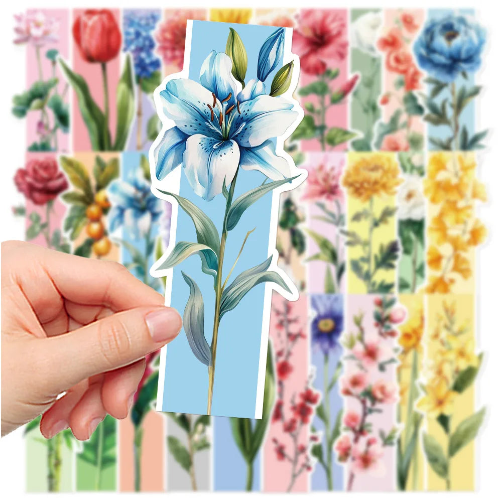 30 Spring Scenery Bookmarks, flowers, ins, High-end Reading novels, book marking cards, diy paper bookcases