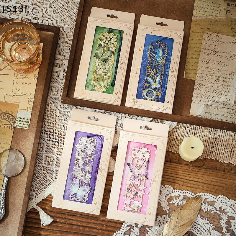 Chinese Style Tassel Hollow Butterfly Metal Bookmark Gift For Students Teachers Reading Page Clip Bookmarks Books Accessories[Q]