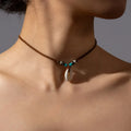 Simulation Shell Pendant Clavicle Necklaces For Women Waterproof Brown Rope Chain Short Collar Minimalist Female Party Jewelry