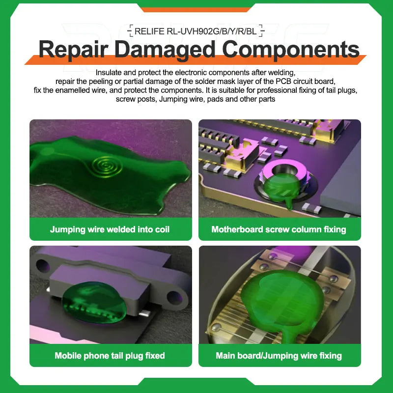 RELIFE 3 Seconds Quick Drying UV Oil | PCB Repair & Solder Mask Tool