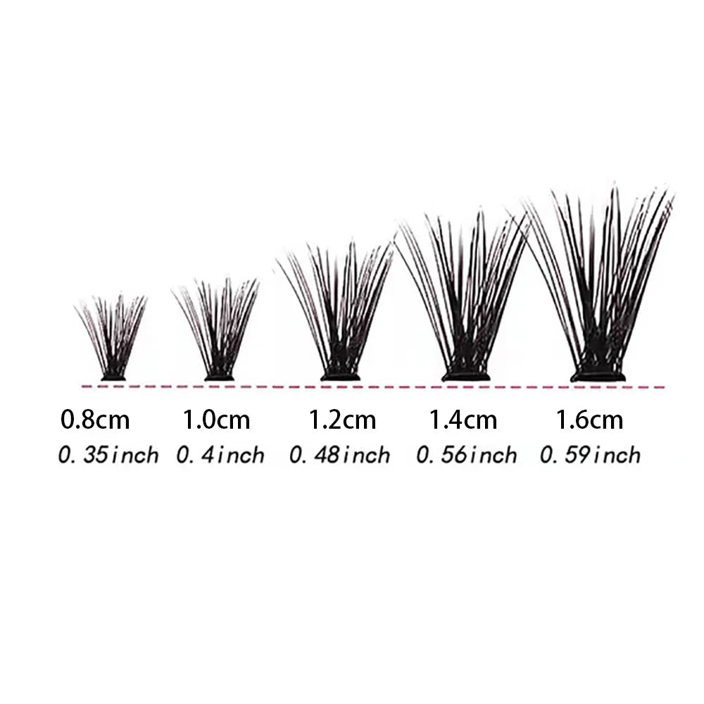 Mixed 8-16mm Long Volume Lash Clusters 200 Pieces Natural Individual DIY Eyelash Extensions Salon Quality Fake Lashes