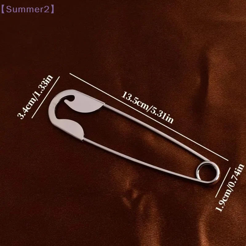 【Xia2】Large Safety Pin Metal Hair Claws Barrettes For Women Girls Hair Accessories Hairclips Hairpins Headwear Gifts{S}