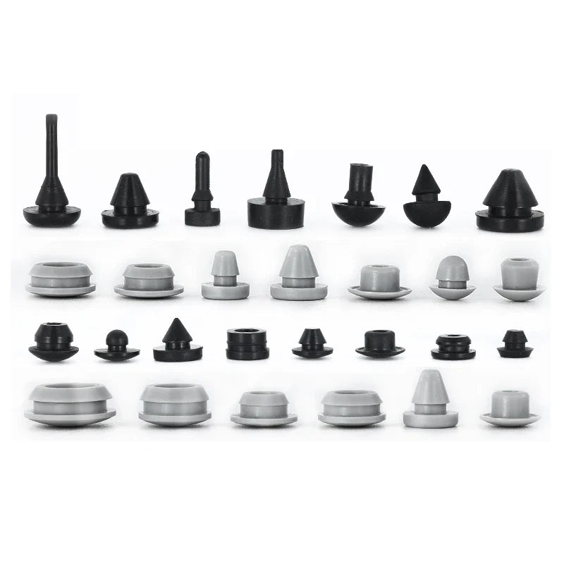 Solid Silicone Rubber Caps 2mm to 16mm T Type Plug Cover Snap-on Gasket Blanking End Caps Seal Stopper