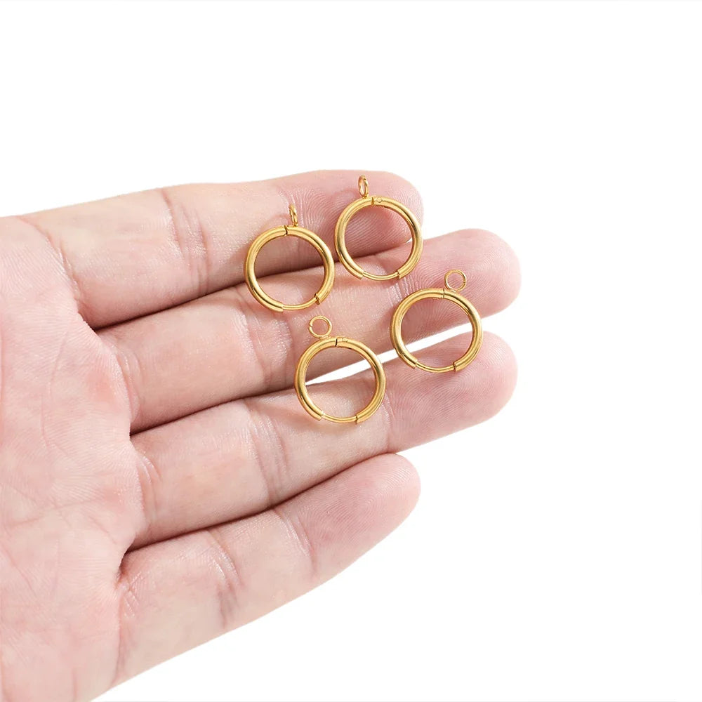 Stainless Steel Gold Color Earrings Hooks Set | DIY Jewelry Making Supplies