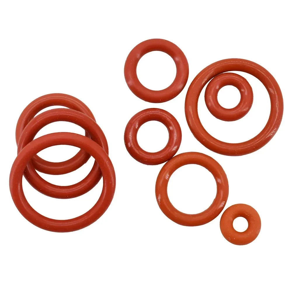Food Grade Silicone O-Ring Sealing Gasket Set | Red VMQ Rubber Washers for Cookers