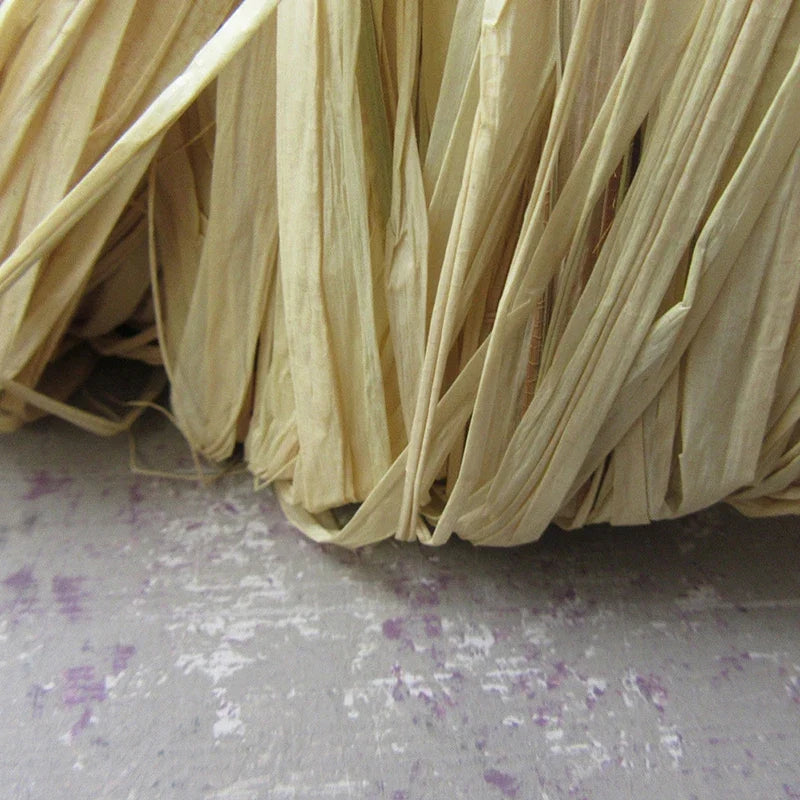 Natural Raffia Straw Rope | 50-Piece Eco-Friendly Craft Twine for Wedding Invitations, Gift Wrapping, and Party Decorations