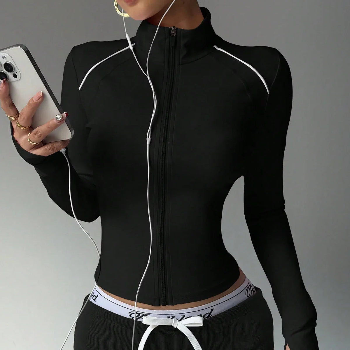 Women’s Seamless Long Sleeve Zip Yoga Jacket