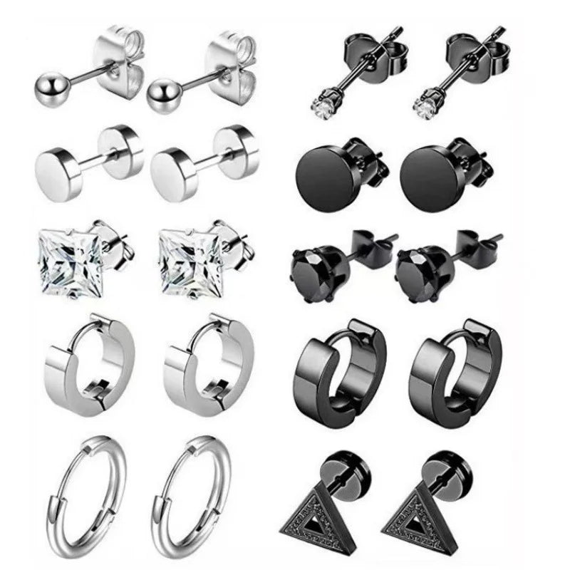 EVISPOL 316L Stainless Steel Small Hoop Earrings For Women Man Hypoallergenic Stud Earrings Fashion Ear Piercing Jewelry Gift