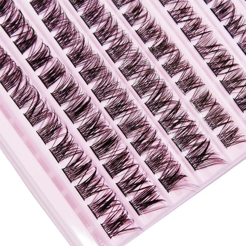 Lash Clusters 120pcs Cluster Lashes 8-16mm Wispy Individual Lashes Extensions Natural Look D Curl Fluffy Lashes