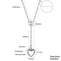 ASONSTEEL Romantic Heart Pendant Necklace | Gold Stainless Steel Choker for Women Gift
