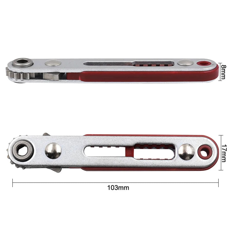 Mini Ratchet Wrench Set with Hex and Torx Bits | 1/4 Square Drive Socket Tool